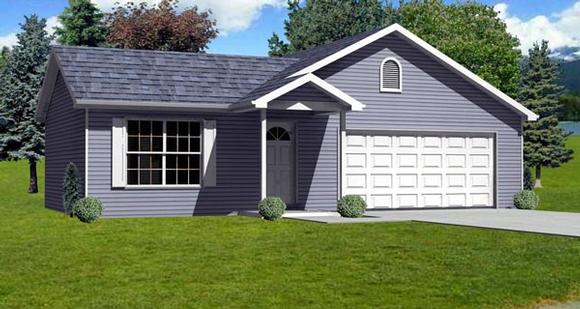 Traditional House Plan 70146 with 3 Beds, 2 Baths, 2 Car Garage Elevation