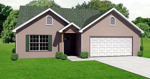 Traditional House Plan 70148 with 3 Beds, 3 Baths, 2 Car Garage Elevation