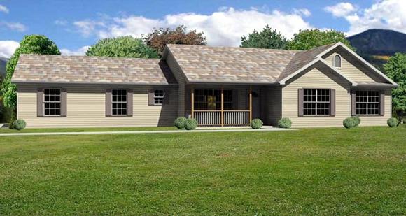 Traditional House Plan 70152 with 3 Beds, 3 Baths, 2 Car Garage Elevation