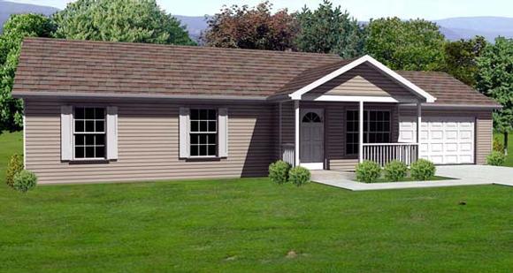 Traditional House Plan 70173 with 3 Beds, 2 Baths, 2 Car Garage Elevation