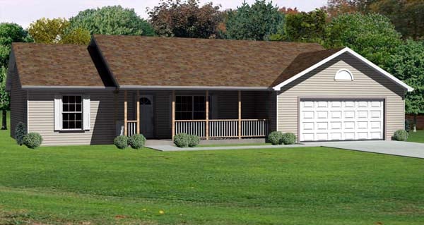 House Plan 70177 - Traditional Style with 1408 Sq Ft, 3 Bed, 2 Ba