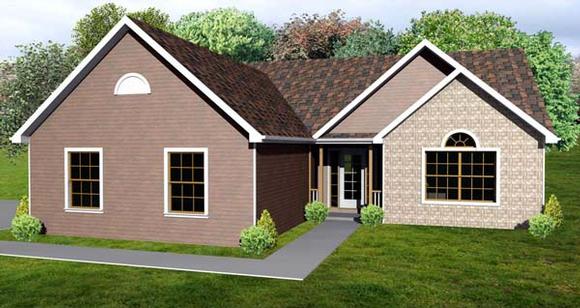 Traditional House Plan 70199 with 3 Beds, 2 Baths, 2 Car Garage Elevation