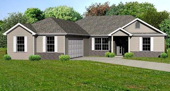 Traditional House Plan 70303 with 3 Beds, 2 Baths, 2 Car Garage Elevation