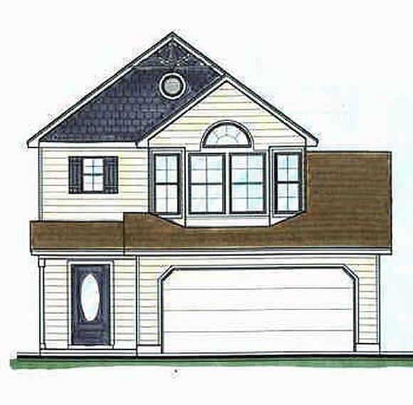 Traditional House Plan 70411 with 3 Beds, 2 Baths, 2 Car Garage Elevation