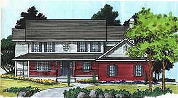 Country House Plan 70432 with 5 Beds, 3 Baths, 2 Car Garage Elevation
