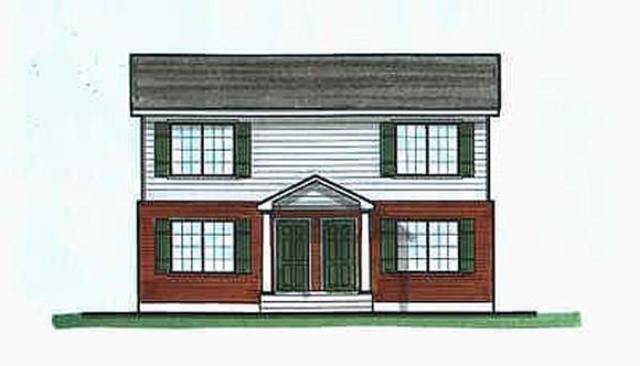 Colonial Multi-Family Plan 70456 with 4 Beds, 4 Baths Elevation
