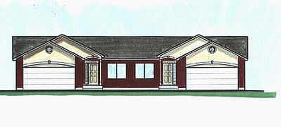 Traditional Multi-Family Plan 70457 with 8 Beds, 8 Baths, 4 Car Garage Elevation
