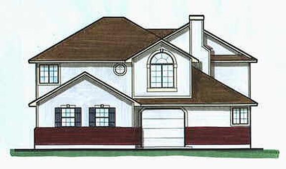 Traditional Multi-Family Plan 70458 with 6 Beds, 4 Baths, 2 Car Garage Elevation