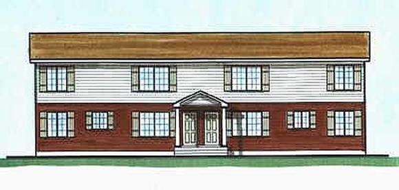 Colonial Multi-Family Plan 70459 with 6 Beds, 4 Baths Elevation