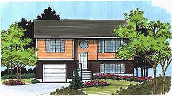 Retro, Traditional House Plan 70465 with 2 Beds, 1 Baths, 1 Car Garage Elevation