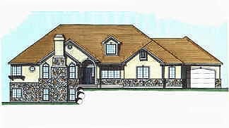 Traditional House Plan 70488 with 3 Beds, 3 Baths, 3 Car Garage Elevation