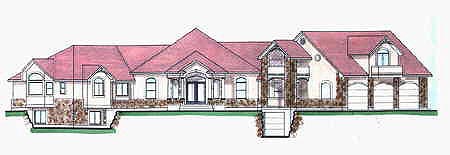 Traditional House Plan 70523 with 4 Beds, 4 Baths, 3 Car Garage Elevation