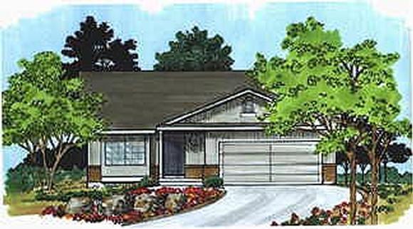 Traditional House Plan 70529 with 3 Beds, 2 Baths, 2 Car Garage Elevation