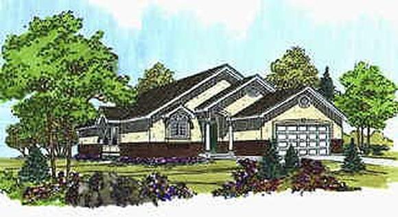 Traditional House Plan 70532 with 3 Beds, 2 Baths, 2 Car Garage Elevation