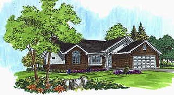Traditional House Plan 70534 with 3 Beds, 2 Baths, 2 Car Garage Elevation