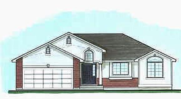 Traditional House Plan 70535 with 3 Beds, 2 Baths, 2 Car Garage Elevation