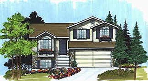 Traditional House Plan 70573 with 2 Beds, 1 Baths, 2 Car Garage Elevation
