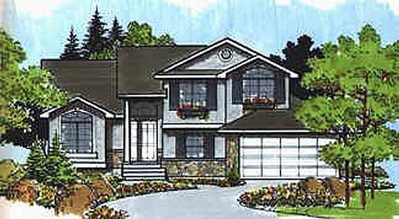Traditional House Plan 70579 with 3 Beds, 3 Baths, 2 Car Garage Elevation