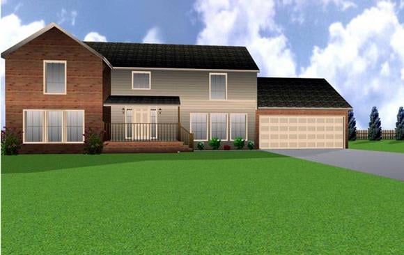 Country House Plan 70907 with 4 Beds, 2 Baths, 2 Car Garage Elevation