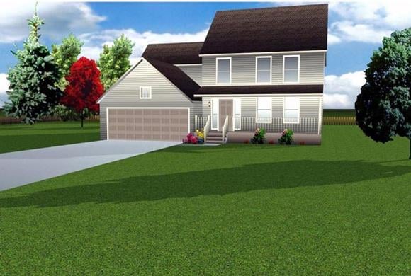 Country House Plan 70915 with 3 Beds, 3 Baths, 2 Car Garage Elevation