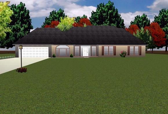 Country House Plan 70938 with 3 Beds, 3 Baths, 2 Car Garage Elevation