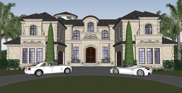 Florida, Mediterranean House Plan 71526 with 4 Beds, 7 Baths, 4 Car Garage Elevation