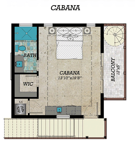 Coastal, Contemporary, Florida House Plan 71546 with 4 Beds, 5 Baths, 2 Car Garage Third Level Plan