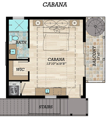 Coastal, Contemporary, Florida House Plan 71547 with 4 Beds, 5 Baths, 2 Car Garage Third Level Plan
