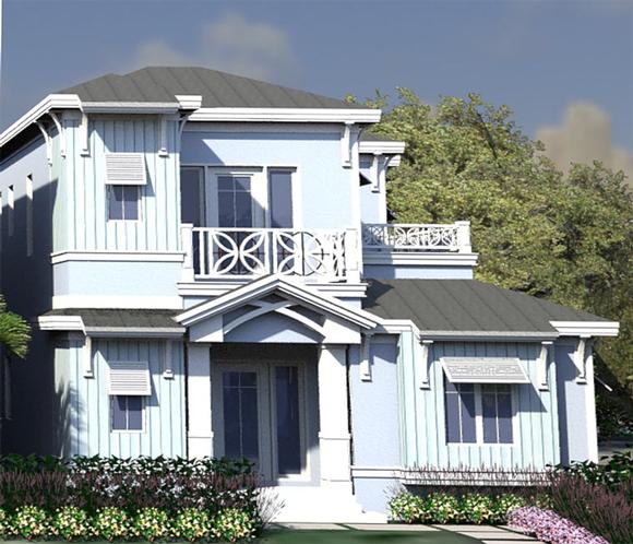 Coastal, Florida House Plan 71548 with 4 Beds, 5 Baths, 2 Car Garage Elevation