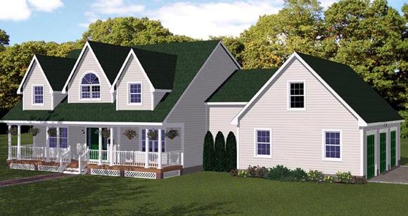 House Plan 71902 with 3 Beds, 3 Baths, 3 Car Garage Elevation