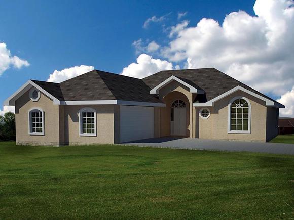 Ranch, Southwest House Plan 71919 with 3 Beds, 2 Baths, 2 Car Garage Elevation
