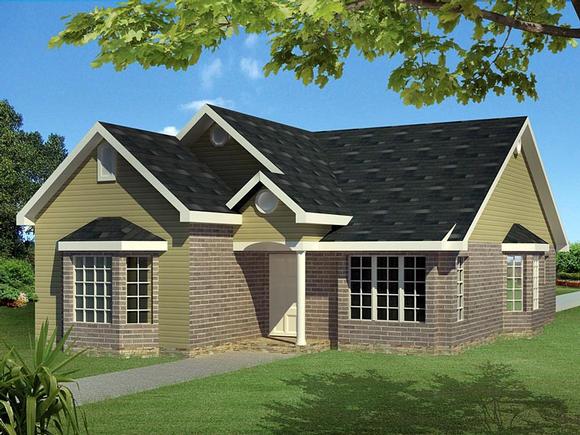 Ranch, Traditional House Plan 71922 with 3 Beds, 3 Baths Elevation