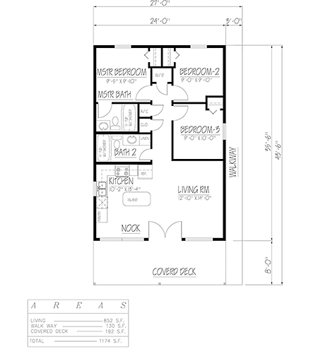 Country, Ranch House Plan 71926 with 3 Beds, 2 Baths First Level Plan