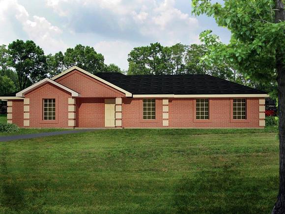 Ranch, Southwest House Plan 71928 with 3 Beds, 2 Baths, 2 Car Garage Elevation