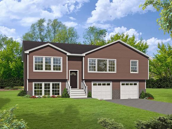 Traditional House Plan 71944 with 3 Beds, 2 Baths, 2 Car Garage Elevation
