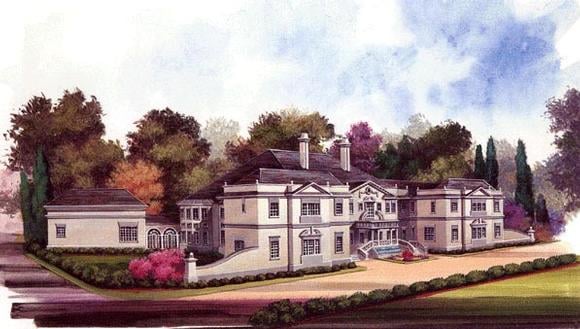 Greek Revival House Plan 72007 with 5 Beds, 5 Baths, 6 Car Garage Elevation