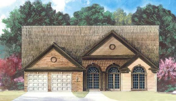 Colonial, Country, Traditional House Plan 72024 with 3 Beds, 2 Baths, 2 Car Garage Elevation