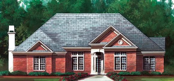One-Story, Traditional House Plan 72038 with 3 Beds, 2 Baths, 2 Car Garage Elevation