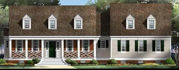 Country, Farmhouse, Ranch House Plan 72074 with 3 Beds, 3 Baths, 2 Car Garage Elevation