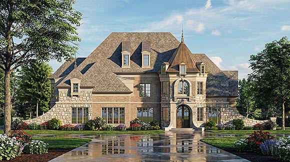 Greek Revival, Victorian House Plan 72083 with 4 Beds, 5 Baths, 3 Car Garage Elevation