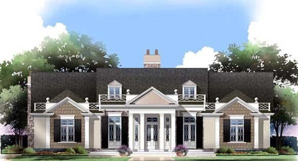 One-Story House Plan 72112 with 3 Beds, 2 Baths, 2 Car Garage Elevation