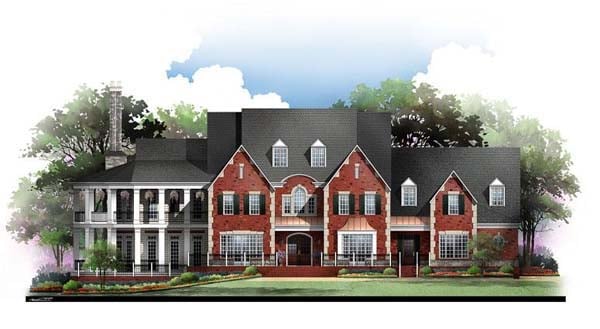 Colonial, Greek Revival House Plan 72127 with 4 Beds, 6 Baths, 3 Car Garage Elevation