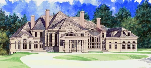 Colonial, Greek Revival House Plan 72129 with 5 Beds, 5 Baths, 4 Car Garage Elevation
