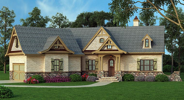 House Plan 72136 with 3 Beds, 3 Baths, 2 Car Garage Elevation