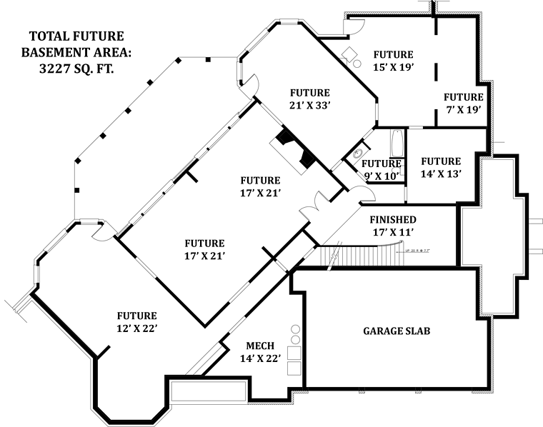 Greek Revival House Plan 72137 with 4 Beds, 6 Baths, 3 Car Garage Lower Level Plan