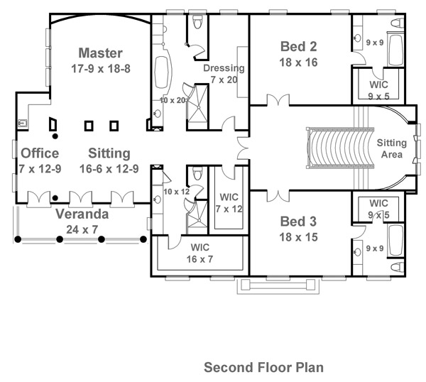 House Plan 72141 - Greek Revival Style with 5613 Sq Ft, 4 Bed, 5