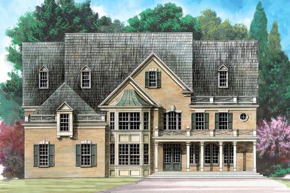 Colonial, Greek Revival House Plan 72157 with 5 Beds, 5 Baths, 3 Car Garage Elevation