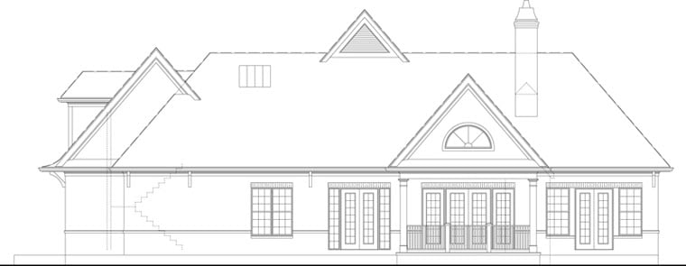 European, French Country, Traditional Plan with 1999 Sq. Ft., 3 Bedrooms, 2 Bathrooms, 2 Car Garage Picture 23