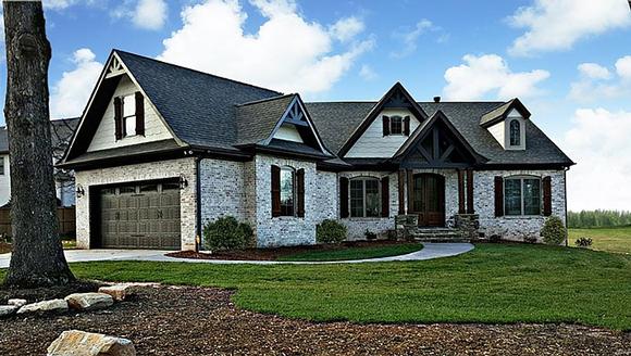 Ranch House Plan 72168 with 3 Beds, 3 Baths, 2 Car Garage Elevation