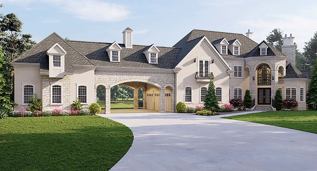 European, French Country House Plan 72226 with 5 Beds, 5 Baths, 5 Car Garage Elevation